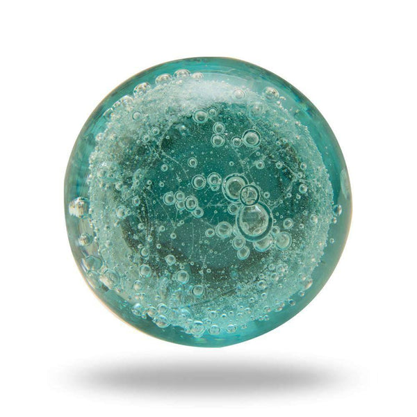 Bubble Glass Mortice Knobs Turquoise