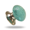 Bubble Glass Mortice Knobs Turquoise