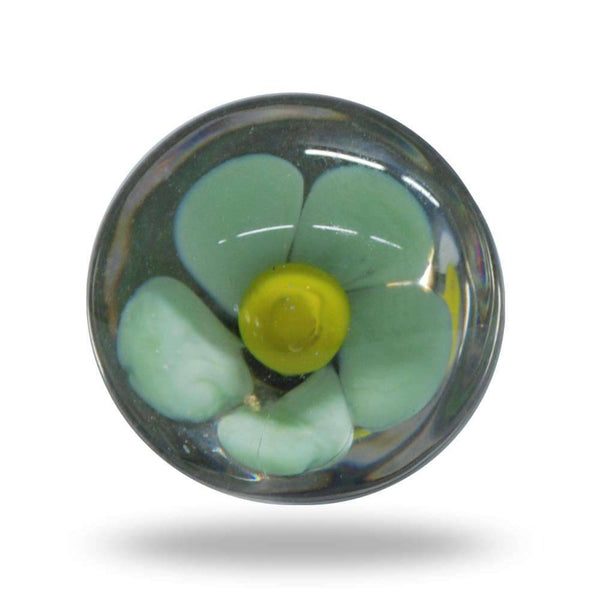 Set of 6 Glass Summer Trifle Flower Knobs