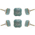 Set of Six Reggane Square Ceramic Knobs