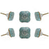 Set of Six Reggane Square Ceramic Knobs