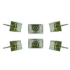 Set of Six Amenja Glass Bar Knob Multipack Green