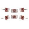 Set of Six Amenja Glass Bar Knob Multipack / Finish: Light Pink