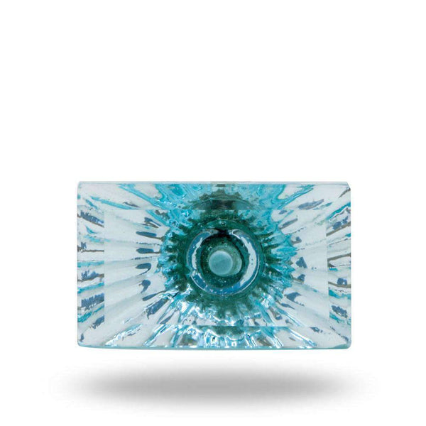 Set of Six Amenja Glass Bar Knob Multipack / Finish: Aqua