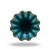 Set of Six Alice Ceramic Crackle Knobs Turquoise