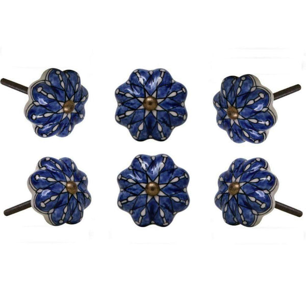 Set of Six Gavea Ceramic Knob