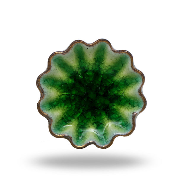 Set of Six Mixed Colour Alice Ceramic Crackle Knobs